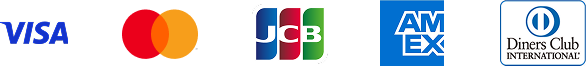オンライン決済は、VISA、Mastercard®、JCB、American Express、Diners Clubに対応可能。